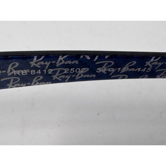 Ray-Ban RB8412 2502 Eyeglass Frames Only 54-17-145 Blue Logo Print main image 5